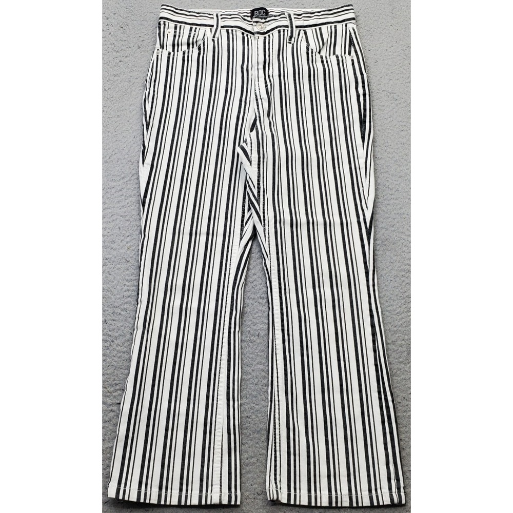 BDG Urban Outfitters Kick-Flare Cropped Jeans Womens 28 Multi Denim Striped